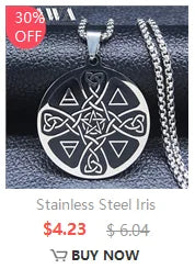 Seven Archangels Amulet Stainless Steel Necklaces Men Seal of Salomon Talisman Christian Protection Jewelry collar hombre N1162