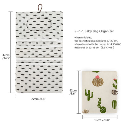 Travel Diaper Bag Diaper Compartment Diaper Organizers Diaper Holder Portable Button Diaper Container Polyester Cotton Baby Stor