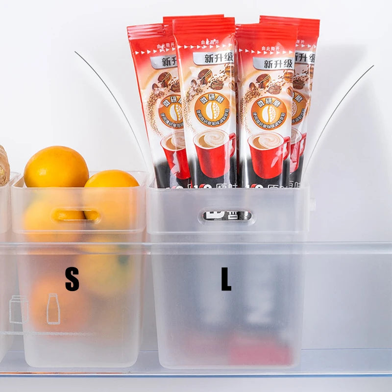 2Pcs Refrigerator Organizer Bins Transparent Fridge Storage Bin Food Fresh Box Vegetable Fruit Container Kitchen Accessories