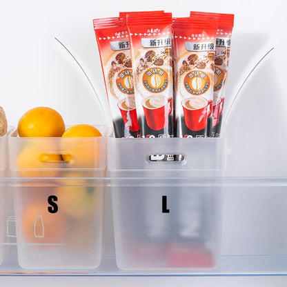 2Pcs Refrigerator Organizer Bins Transparent Fridge Storage Bin Food Fresh Box Vegetable Fruit Container Kitchen Accessories