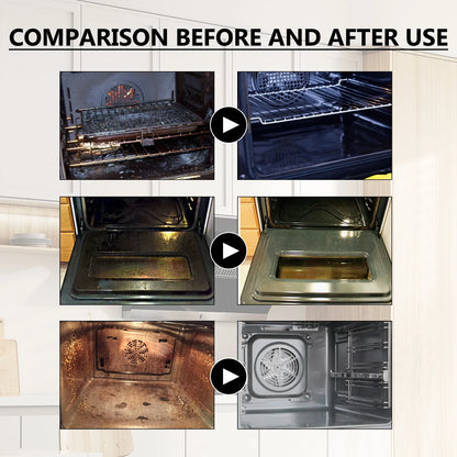 Oven and Grill Cleaner Spray Decontamination Deodorization Oil Removal Dirt Oil Stains Food Residues Eliminating Odors Cleaner