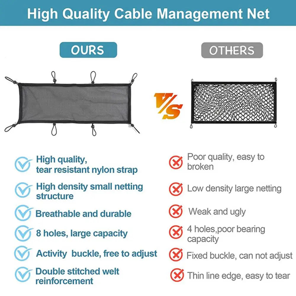 Cable Management Under Desk Wire Management Net For Under Desk Easy Installation Large Capacity Multifunctional Cable Organizer