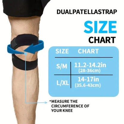 Tcare 1 PCS Sports Kneepad Double Patellar Knee Patella Tendon Support Strap Brace Pad Protector Open Knee Wrap Band Fit ness Me
