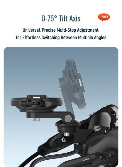 Magnetic Bike & Motorcycle Phone Mount - Universal Smartphone Holder with GPS Support, Secure Magnetic Attachment for Cycling