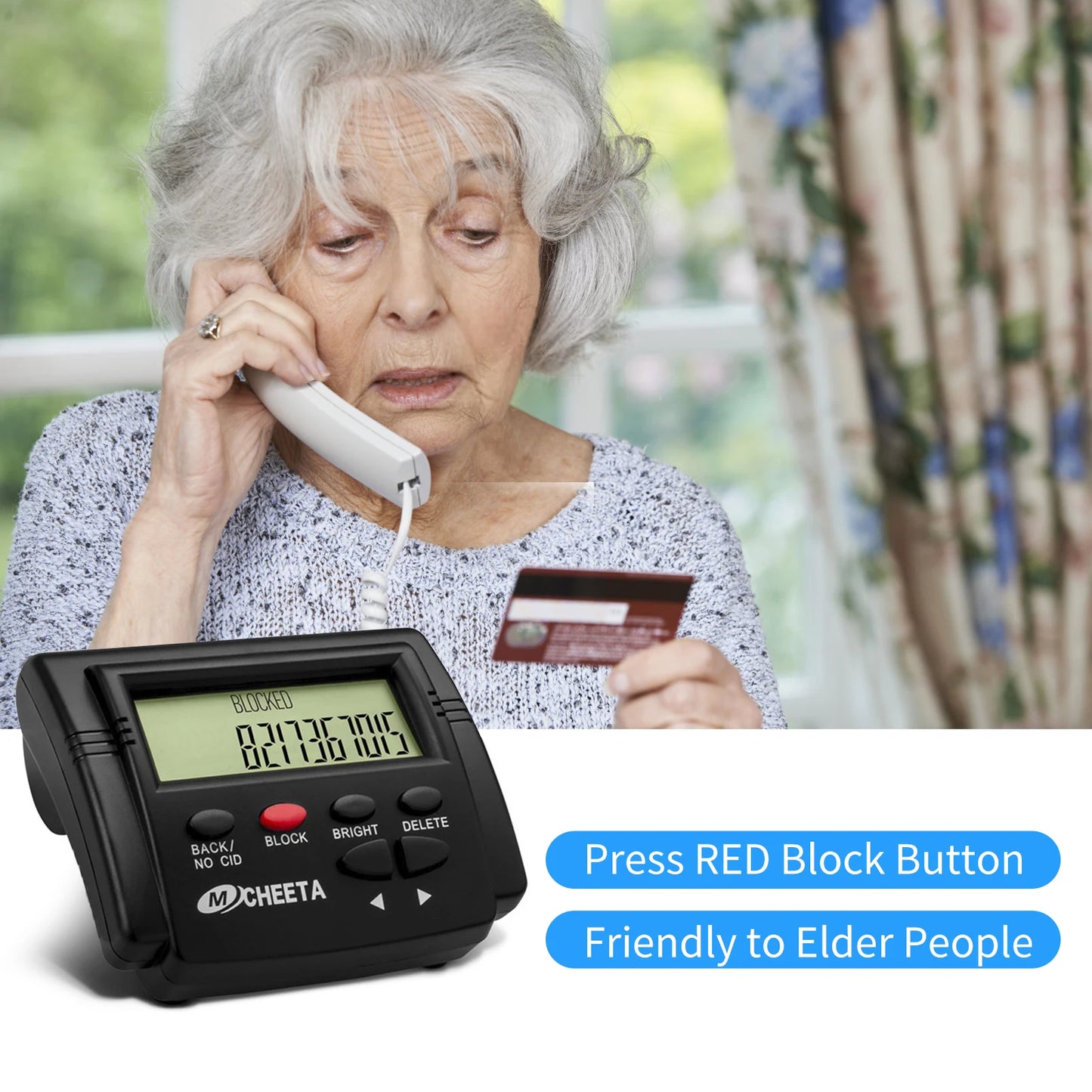 Call Blocker for Landline Phones Telephone 2000 Caller ID Box Blocking One Touch Number Block Unwanted Robocalls Nuisance Calls