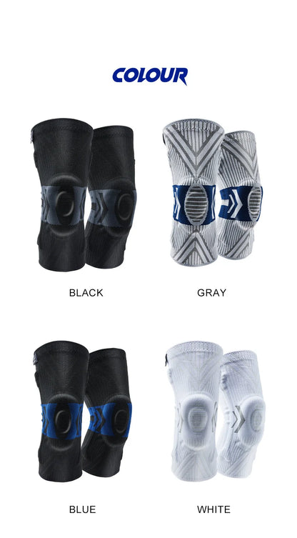 2025 Latest Knee Support for Men Pressurized Elastic Knee Brace with Silicone Spring Basketball  Volleyball Knee Pads