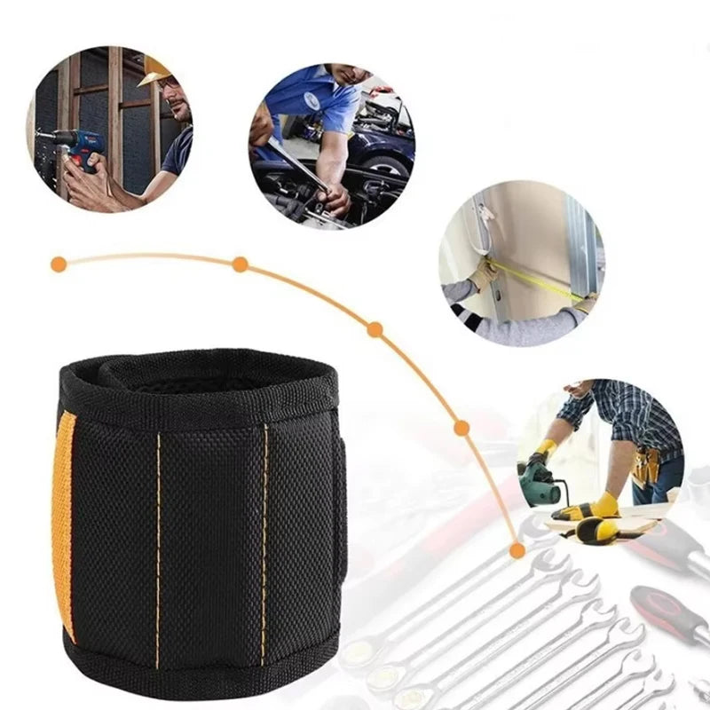 Magnetic Wristband for Holding Screws,Nails,Drilling Bits,Wrist Tool Holder Belts with Strong Magnets,five Rows of Ten Magnets