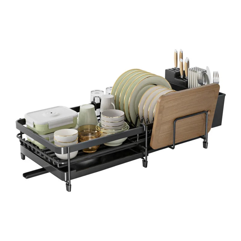 Kitchen Gadgets Sticky Plate Knife Fork Chopsticks Cup Drain Rack Kitchen Retractable Dish Drain Sink Suitable For Kitchen Sinks