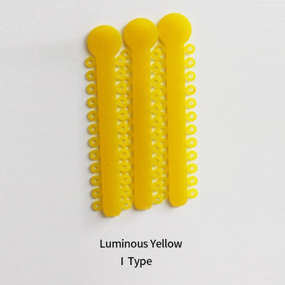 Dental Night-Light Luminous Ligature O Tie /I Tie for Orthodontic Brace Yellow Blue Green Dental Material
