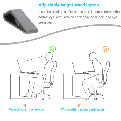 2pcs Laptop Stands Tilting Wedge Riser Holder Notebook Keyboard Elevated Feet Portable Ventilated Stand For Office Home Supplies
