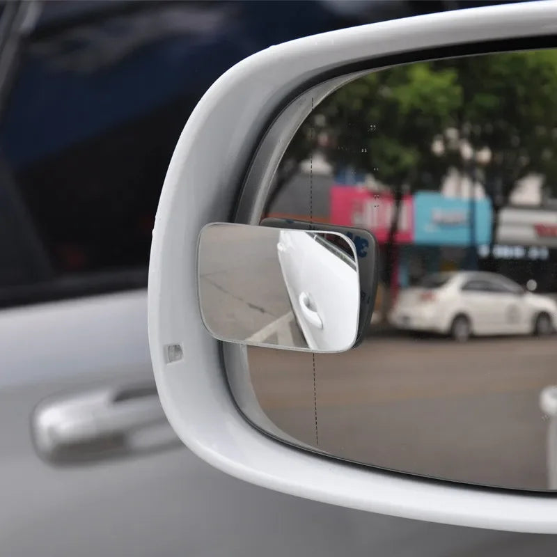 Car Auxiliary Blind Spot Mirror Interior  Convex Rearview Mirror 360 Degree Wide Angle Adjustable Parking Rimless Mirrors