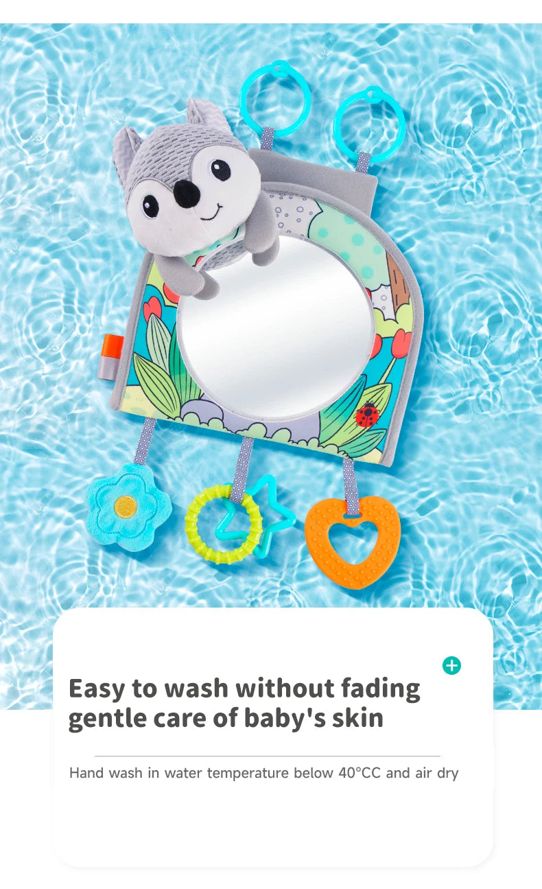 Baby Mirror Car Seat Toys Baby Rear Mirror Hanging Toys Kids Monitor Infant Tummy Time Toys Travel Toys Babies Carseat Toy Gifts