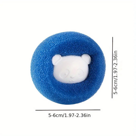 6pc Reusable Pet Hair Removal Laundry Balls Blue Fuzzy Cleaning Balls to Prevent Clogs,Machine Safe Pet Hair Laundry Accessories