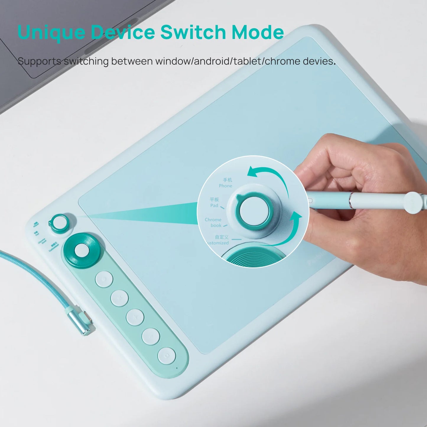 Parblo Intangbo X7 Drawing Tablet 7.2x4.5 inch Graphics Tablets,Digital Drawing Tablet with 6 Customized Keys for Digital Art