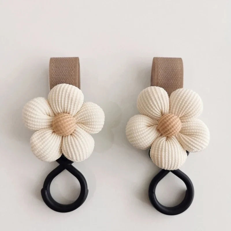 Baby Stroller Hook Sweet Flower Children Cart Umbrella Hanging Bag Storage Loop Hook Infant Supplies Storage Accessories
