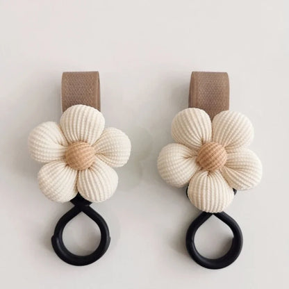 Baby Stroller Hook Sweet Flower Children Cart Umbrella Hanging Bag Storage Loop Hook Infant Supplies Storage Accessories