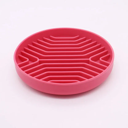 Non-slip Silicone Pet Slow Food Bowl Anti-choking Anti Knockover Cat Slow Feeder Mat with Suction Cup Dog Accessories