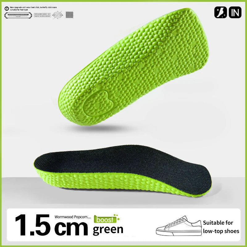 1Pair Height Increase Insoles for Men Women Shoes Flat Feet Arch Support Orthopedic Insoles Sneakers Heel Lift Half Shoe Pads