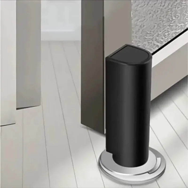 Stainless Steel Magnetic Door Stopper, Gray Black Nail Free Door Base, Door Hardware Door Close Prevention Door Stop Door Closer
