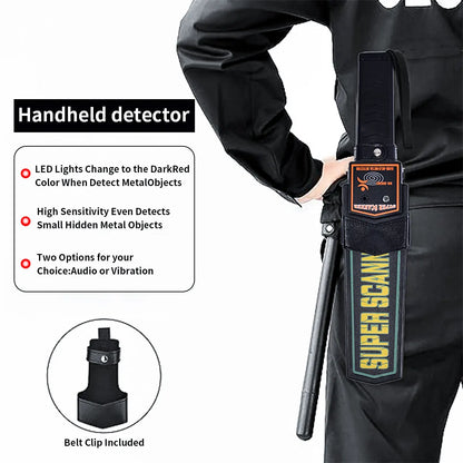 Black Metal Detector Handheld Metal Detection Outdoor Gold Finder Portable Scanner Depth Wall Detector Safe Checking