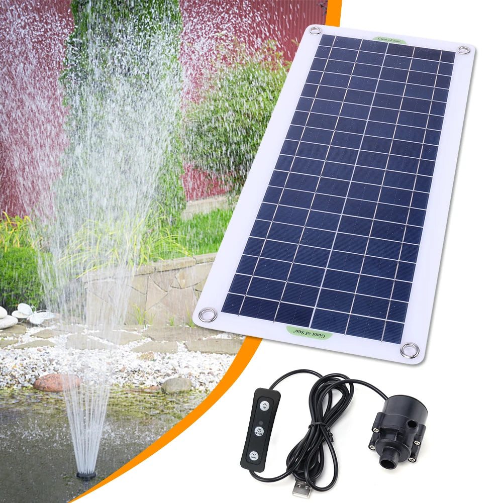19W 800L/H Fountain Panel Pump Garden Decorative PET Solar Panel Water Pump Watering System with Adjustment Switch Kits for Pool