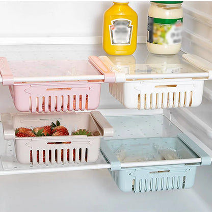1PC Fridge Organizer Storage Drawer Plastic Storage Box Container Shelf Fruit Egg Food Storage Box Kitchen Accessories