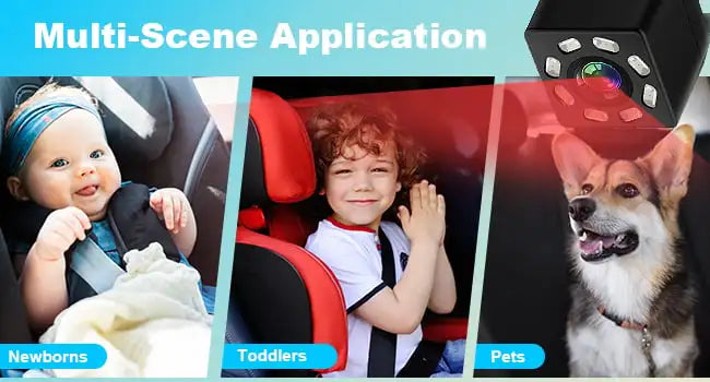 Baby Car Monitor 1080P Monitor Camera for Baby Rear Facing Seat Mirror Display 150° Wide View Night Vision Car Mirror Camera