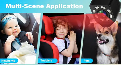 Baby Car Monitor 1080P Monitor Camera for Baby Rear Facing Seat Mirror Display 150° Wide View Night Vision Car Mirror Camera