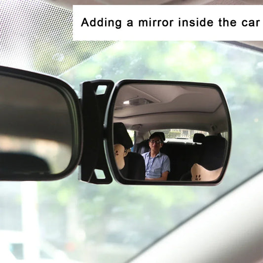 Auto Observing Back Seat Auxiliary Mirror Rotating Baby Car Rearview Baby Monitor Car Safety View Back Seat Mirror Car Interior