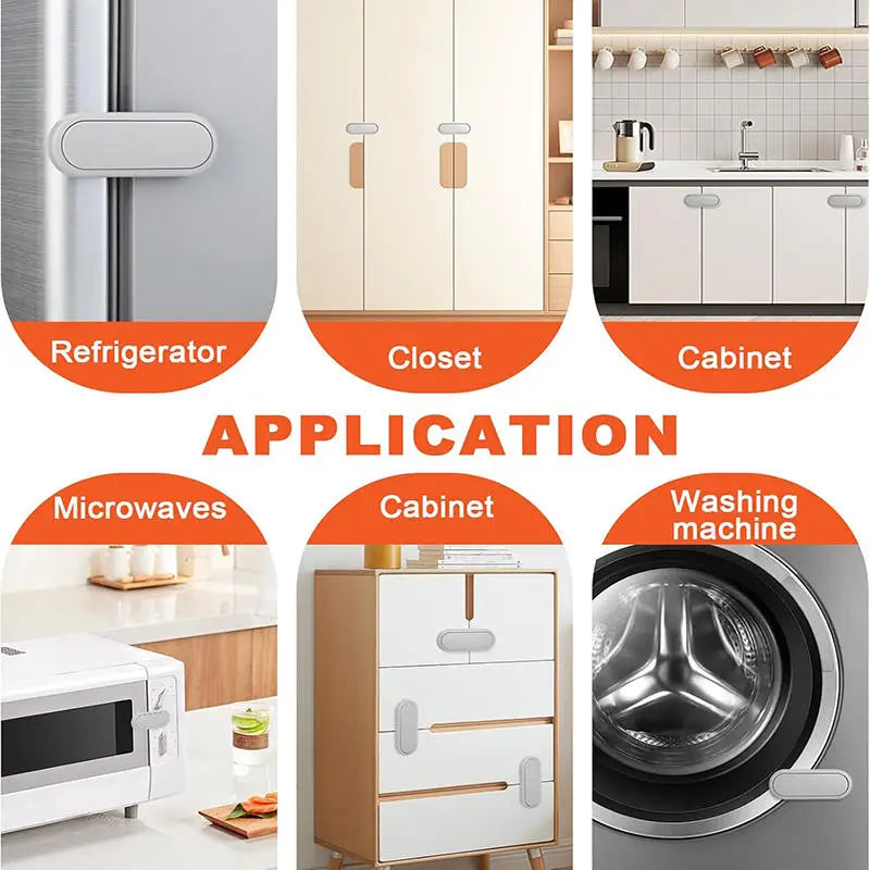 Child Safety Locks Home Refrigerator Lock for Kids Security Protection Baby Anti-Pinch Hand Refrigerators Door Dedicated Buckles