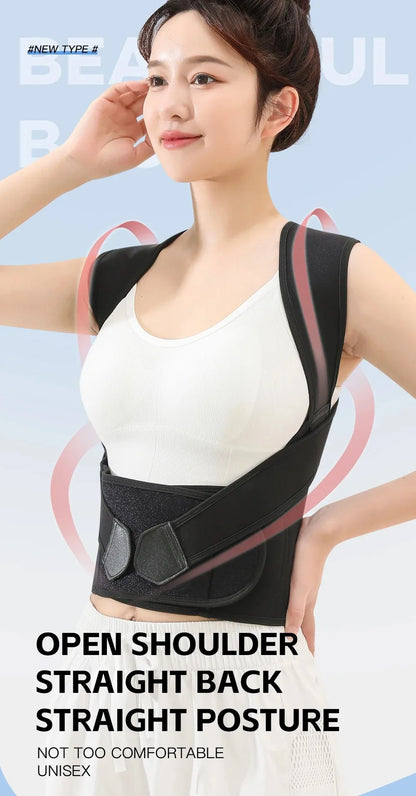 Gym Lumbar Belt Posture Corrector Women Men Adjustable Shoulder Posture Brace Back Straightener Body Shape Support Correction