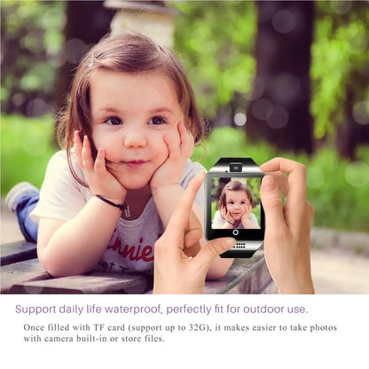 High Quality Digital Touch Screen Smart Watch Q18 Camera Bluetooth WristWatch SIM Card Smartwatch For Ios Android Phones