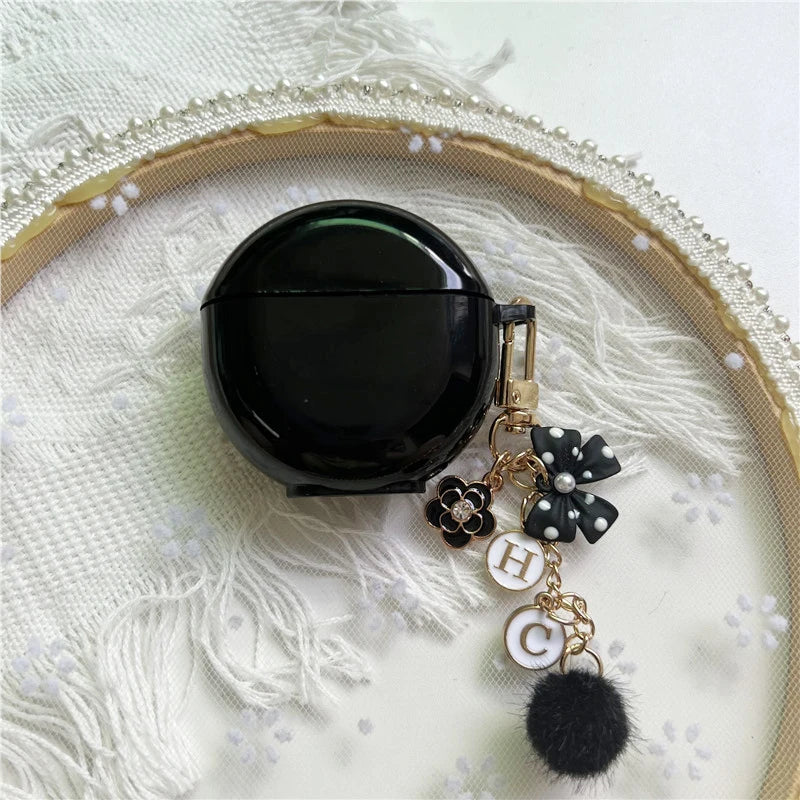 Cute Keyring Case for Lenovo HT38 Protective Cover Wireless Bluetooth Headphone Case for Lenovo HT38 Earbuds Cover