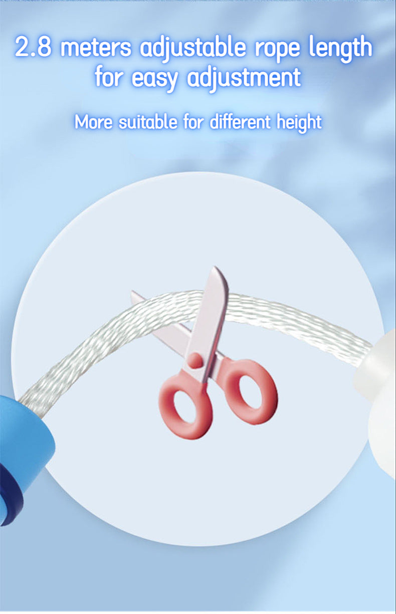 2.8m Soft Beads PVC Cord Silicone Skip Rope for Baby Kids Girls Exercise Fitness Jump Rope Adjustable Bamboo Beaded Jumping Rope