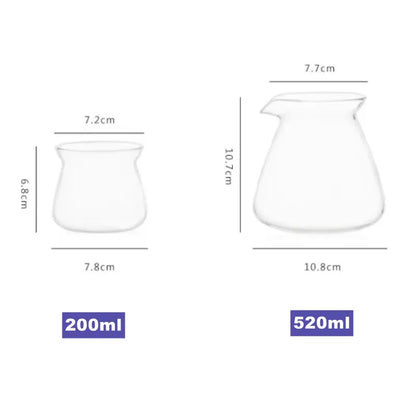 NEW 520ml Glass Coffee Pot,Coffee Carafe,200ml 275ml Coffee Server for Pour Over Coffee Maker Drip Coffee Set