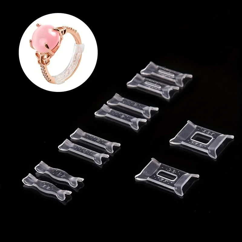 12Pcs/Set Ring Adjustment Pad Ring Size Adjuster Fixed Reduction Pad