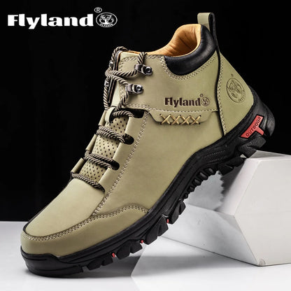 FLYLAND Fashionable  Ankle Boots Men Casual Sneakers Work Office Shoes