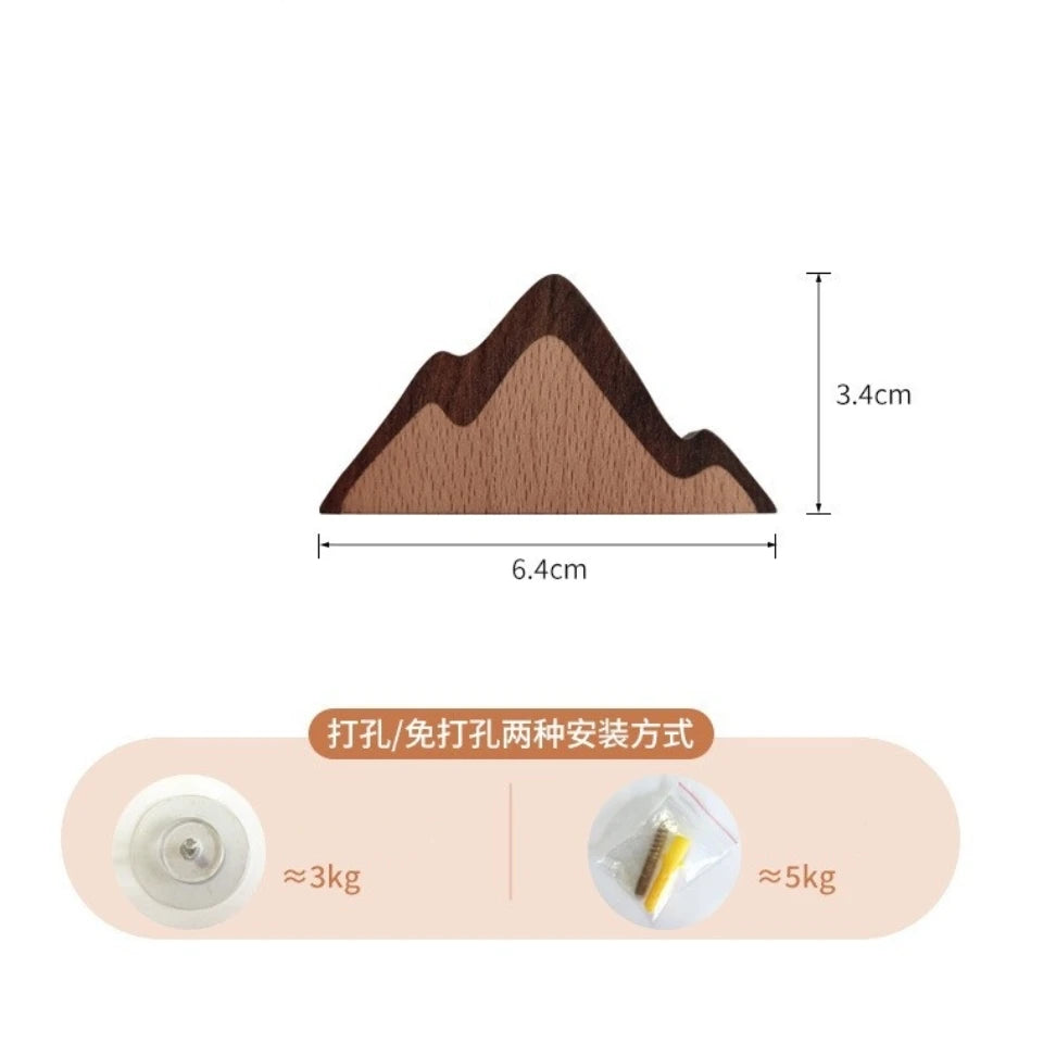 1pcs Animal Wooden Hooks Cute Room Decor Hook Wall Keychain Coat Hook Home Door Wood Hook Hanger Kitchen Accessories Gadget