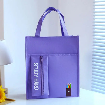 Shopping Bag Student Tutorial Bags Portable Travel Bag Children Art Bag Large Capacity Multi-functional School Information Bag