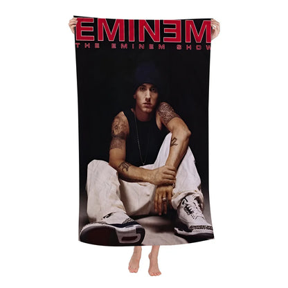 Super Rapper E-Eminems Cartoon Beach Towel Cute Kawaii Room Decor Bath Girls Children Hand Towels For Bathroom Shower