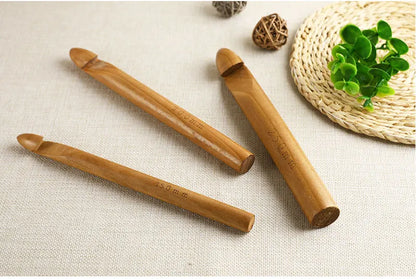 KOKNIT DIY Knitting Needles Hook Handle Wood Crochet Hook  Home Knitting Weave Yarn Crafts Knitting Tools Big Size 15/20/25mm