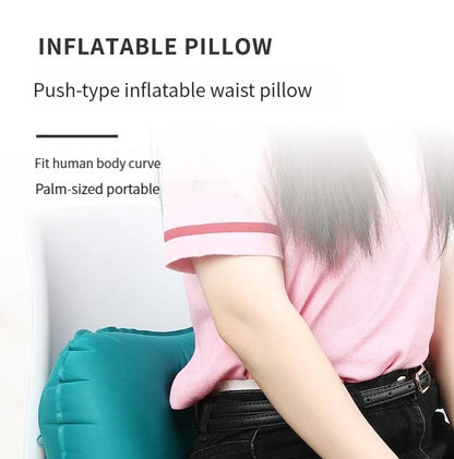 Press Inflatable Pillow Portable Outdoor Travel Pillow Waist Pillow Neck Protector Inflatable U Shaped Pillow