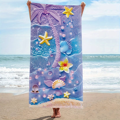 Beach Towel Marine Life Yhua Pattern Sunscreen And Windproof Suitable For Beach Pool Camping Travel Beach Blanket