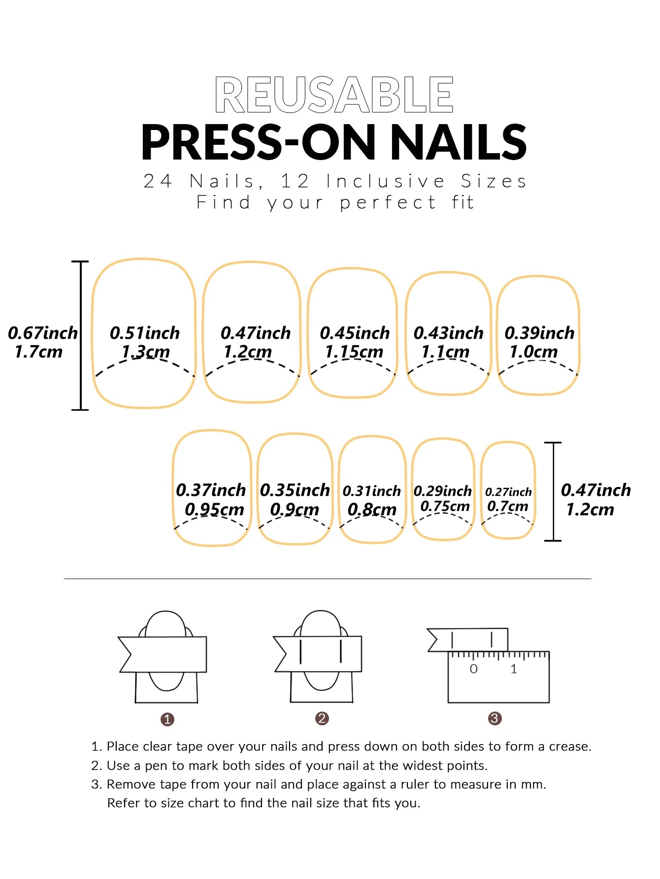 ARTAUG 24PCS Medium Almond Fleshcolor Press On Nails Fake Nails Pink Summer Nails Press On Nails Detachable Reusable Girl Gift