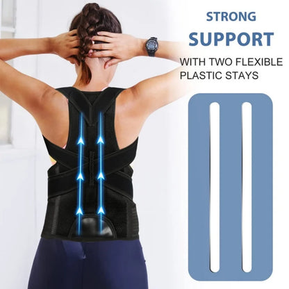 Adjustable Back Posture Corrector With Breathable Shoulder And Waist Support Straps For Boys And Girls To Relieve Back Pain