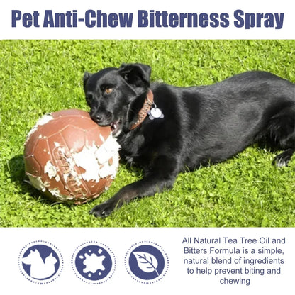 Bitter Taste Pet Anti-Chew Spray 50ML Strong Deterrent Spray to Prevent Chewing Furniture Legs Scratching Sofas Effective Dog
