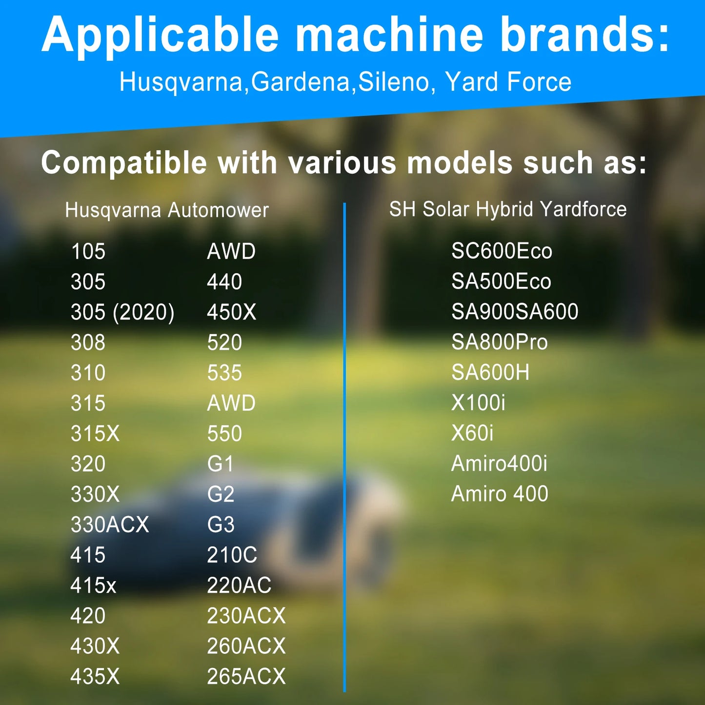 36*18*0.9mm 30pcs Replacement Blades for Robot Lawn Mower for Worx LandXcape Lawn Mower Blades Titanium Robot Lawn Mower Blades