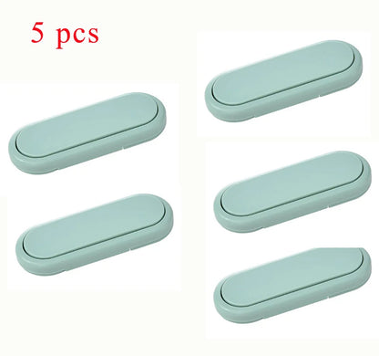 5pcs Children's Drawer Safety Latch Cabinet Door Protection Baby Anti Pinch Hand Invisible Lock Opposite Door Wardrobe Lock