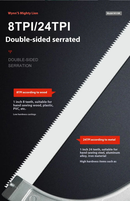 Damaly, Hacksaw Stand, Aluminium Power Hand Saw, Household Mini Adjusting Saw, Bow Stand, Woodworking Saw, Hand Saw