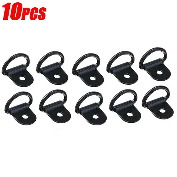 10/20pcs Stainless Steel D Shape Pull Hook Tie Down Anchor Ring Iron Cargo Tie Down Ring for Truck Trailers RV Boats Accessories
